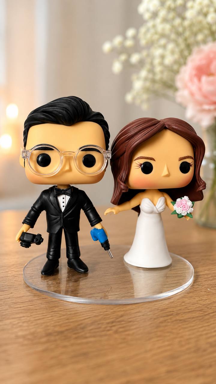 TOPPER DE BODAS PERSONALIZADO ESTILO POP