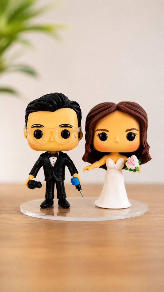 TOPPER DE BODAS PERSONALIZADO ESTILO POP
